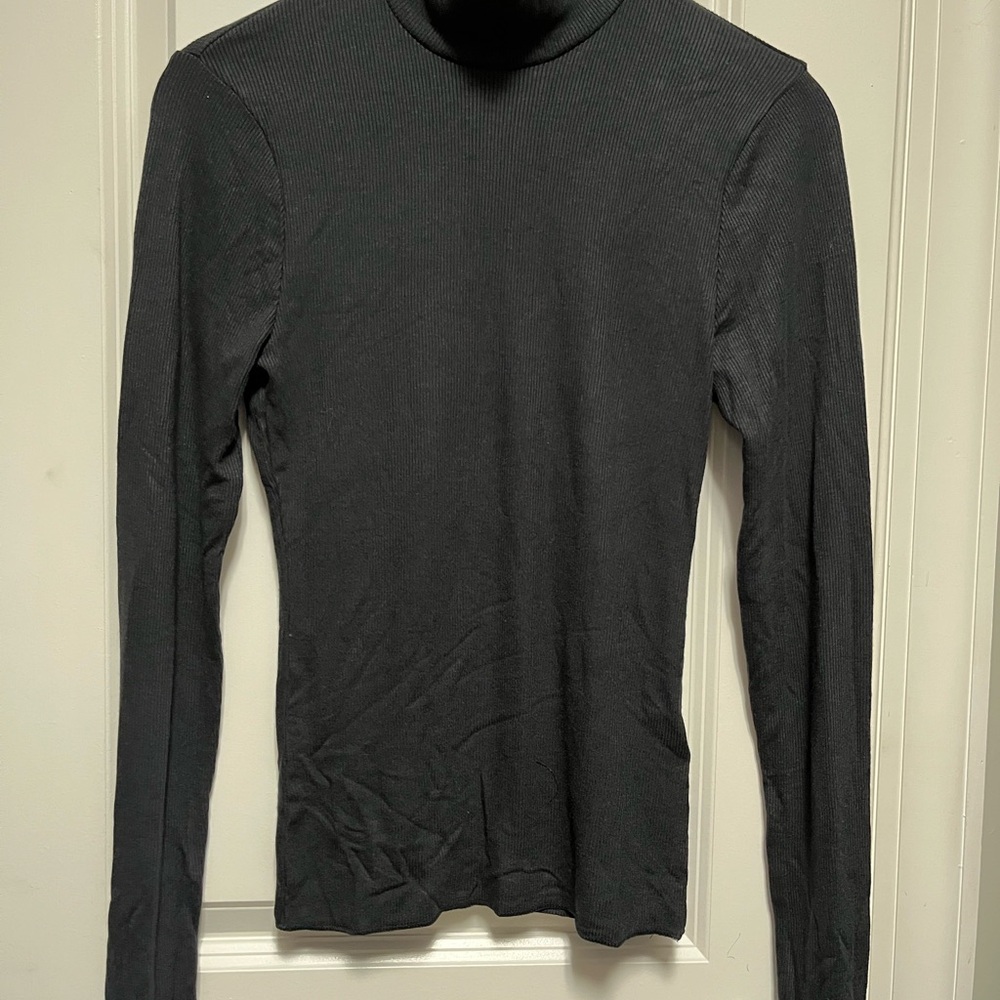 Abercrombie & Fitch Black Long Sleeve Turtleneck Top
